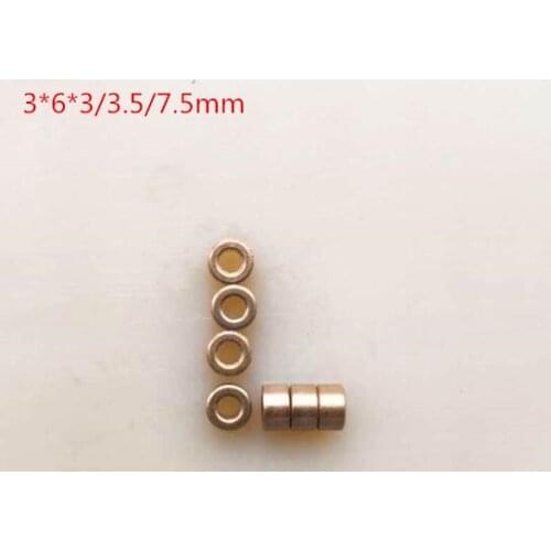 10pcs/lot Inner Hole:3mm Out Diameter:6mm brass Copper Base Bushing Guide Sleeve Precision Oil Bearing