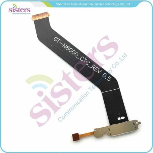20pcs Wholesale Charging Dock Port Connector Flex Cable for Samsung Galaxy Note 10.1 N8000 Free Shipping With Tracking No