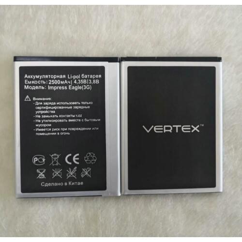 2021 New High Quality 2500mAh Battery Replacement For Vertex Impress eagle / Eagle 3G phone + Tracking Code