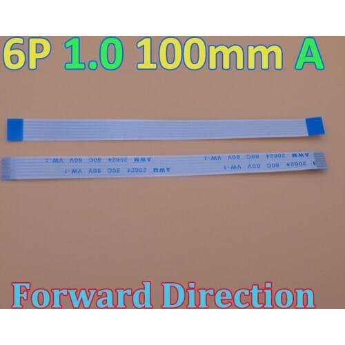 50pcs FFC FPC Flexible Cable for ACER 4741 4741G 5750 5750G Touchpad flex cable Length 10cm 1.0mm pitch 6 pin forward 100mm