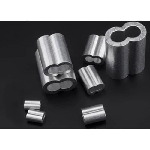 8 shape steel rope ferrule 1.2 1.5 2 2.5 3 4 5 6 8 10 12mm rope dia Steel Wire Rope Aluminum Ferrules Sleeves