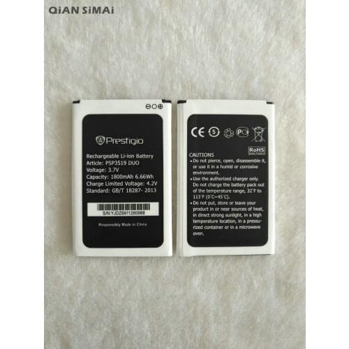 QiAN SiMAi New battery For PSP3519 Duo 1800Mah Replacement Phone Battery For Prestigio Wize K3 3519 PSP3519Duo