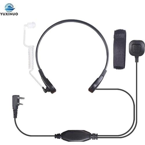 Baofeng Accessories Throat Microphone Air Tube Earpiece PTT Mic Microphone Headset For Baofeng UV-5R 5RE 5RA UV-82 Walkie Talkie