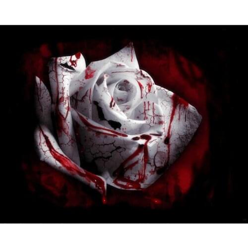 5D DIY Diamond Painting Blood Rose Full Drill Diamond Embroidery Cross Stitch Mosaic Craft Kits Home Decor Halloween Gift