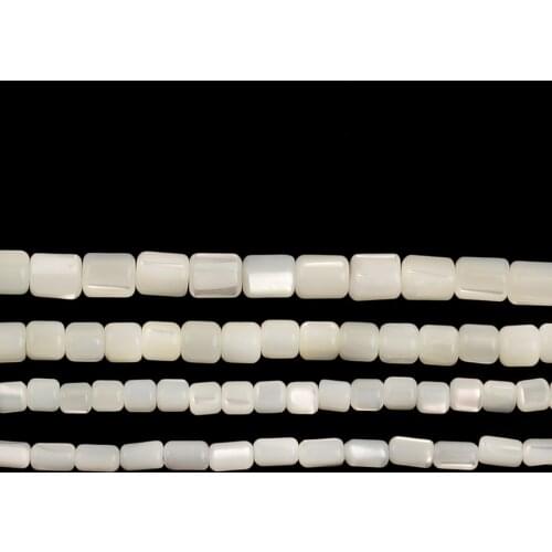 White Natural Mother Of Top Shell Beads Cylinder Shape Loose Charm Tube Beads For Jewelry Making Bracelet Earring DIY