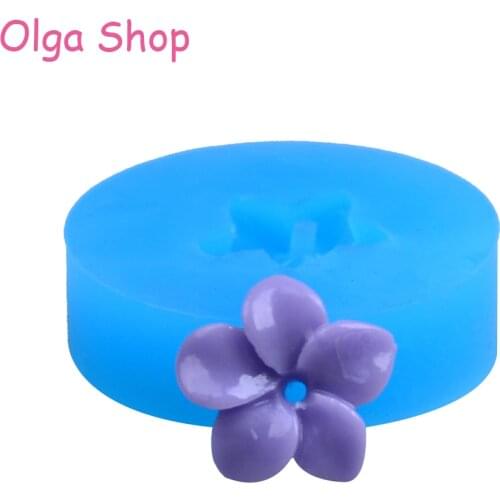 HYL194 14.3mm Flower Silicone Mold - Sugarcraft, Fondant, Miniature Food, Resin, Jewelry Making, Candy, Icing, Gum Paste, Fudge