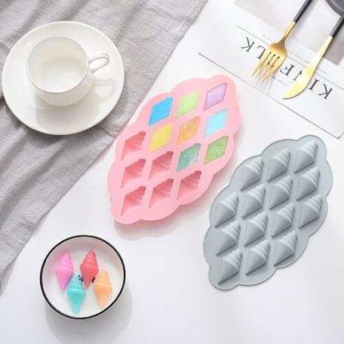 Cube maker mold Cone Silicone Fondant Mould Chocolate Sugar Craft Cake Mold Baking popsicle silicone molds
