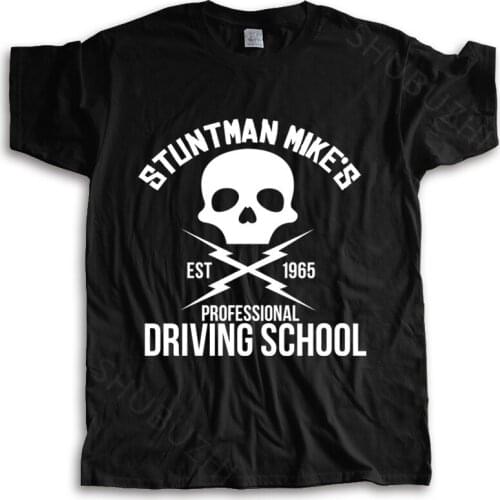 New t shirt black tops for men GRINDHOUSE: DEATH PROOF Driving School T-shirt fashion tee-shirt male summer tops