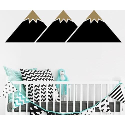 Mountain Range Removable Wall Stickers for Living Room Art Home Decor Vinyl Waterproof Geometric Decals Bedroom K75