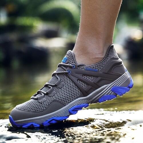 Summer Upstream Shoes Lightweight Outdoor Wading Shoes Quick-drying Water Shoes Breathable Sport Walking Shoes for Men