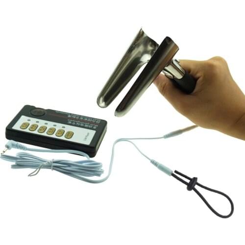 Electric Shock Massager Stainless Steel Anal Speculum Mirror Anal Dilator Anal Sex Toys Expand Anal Vagina Enema Sex Products