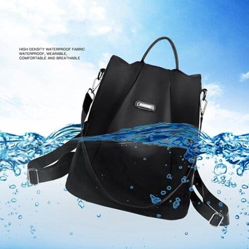 Fashion Womens Backpack Casual Nylon Solid Color School Bag Fashion Detachable Shoulder Strap Shoulder Bag