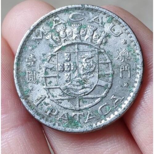 Old Macao1 dollar 28.5mm Old Macao Coins Old Original Coin Collectible Edition 100% Real Rare Commemorative Coin Random Year