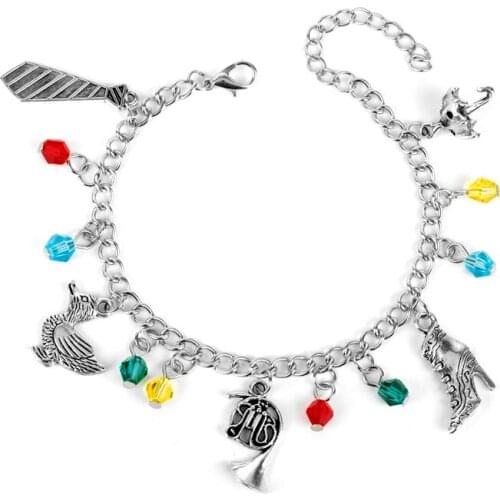 MQCHUN Movie How I Met Your Mother Umbrella French Horn Pendant Bangle Bracelet Women Vintage Charm Bracelets -25