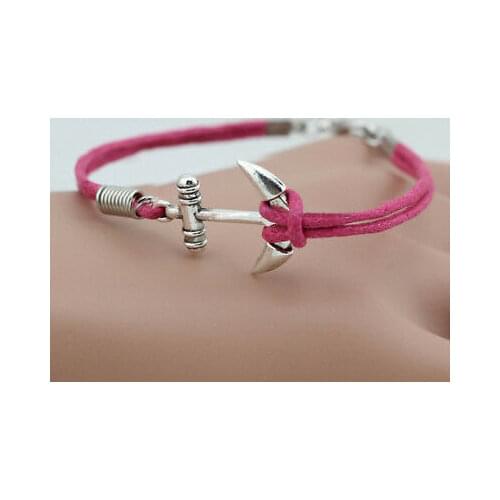 Mens Anchor bracelet women bracelet bronze cord rope friendship love igz 99 S0192 sent from Italy