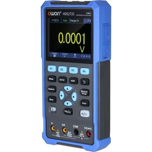 Oscilloscope Multimeter Waveform Generator HDS272S 2CH 70MHz Bandwidth 20000 Counts 3-in-1 Handheld Digital Scope Meter