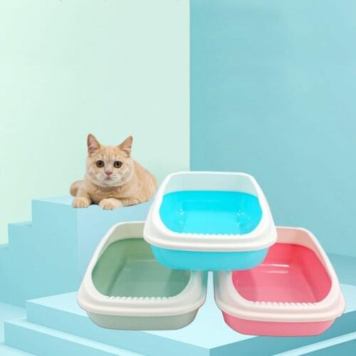 Plastic Cat Litter Box Pet Toilet Anti Splash Cats Litter Box Dog Tray Cat Medium Large Sand Litter Box Indoor Sandbox Cat