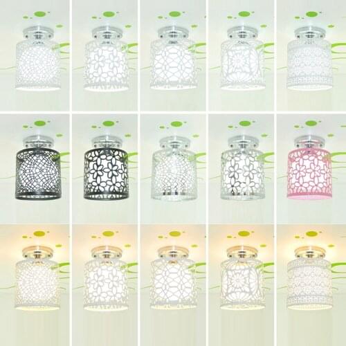 Modern 6" Iron Hollow Out Metal Living Room Corridor Ceiling Light Bedroom Balcony Ceiling Lighting Fixture Hallway Ceiling Lamp