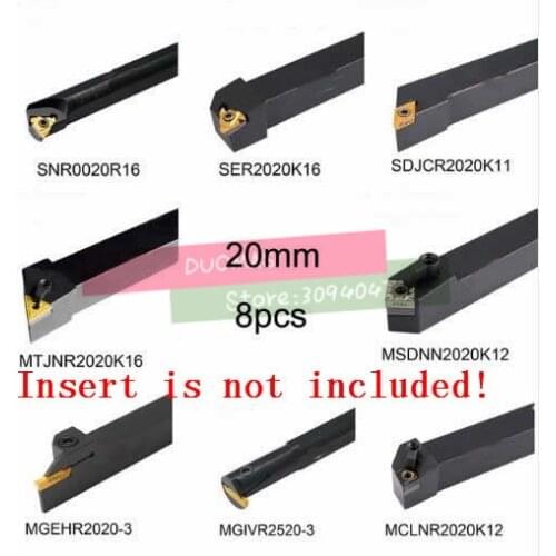 20mm 8pcs Lathe cutting tool set, the most useful cutter set, 8pcs turning tool set to make your work easier