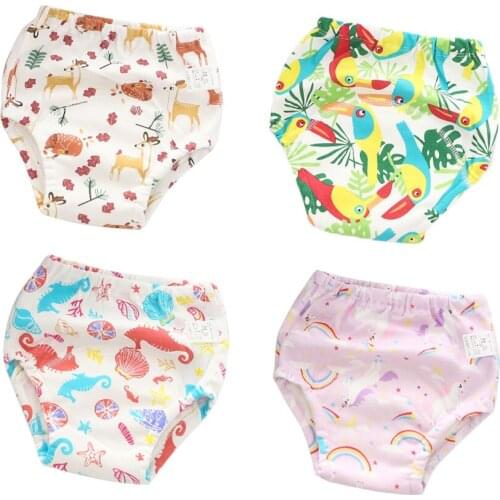 Potty training pants baby washable diaper cover pul reusable panties for newborns covers diapers pocket modern cloth nappy 4pcs