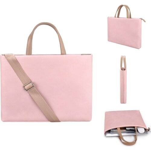 Waterproof Scratch-resistant Laptop Briefcase 13 14 15 Inch Notebook HandBag Carry Case Shoulder Bag for 13.3 Macbook Air Women