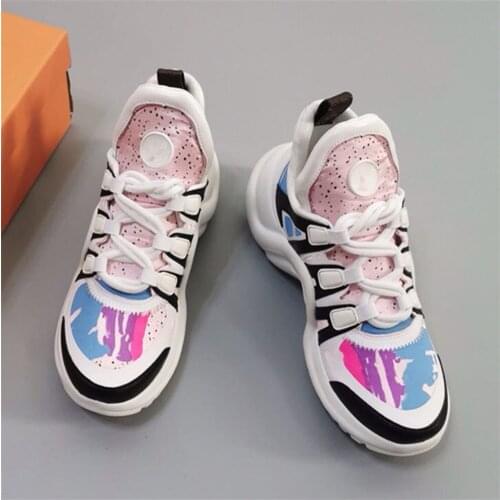 Fashion Women Cow Leather Sneakers Mixed Color Comfortable Flat With Round Toe Street Shoes Spring/Autumn Size 34-40