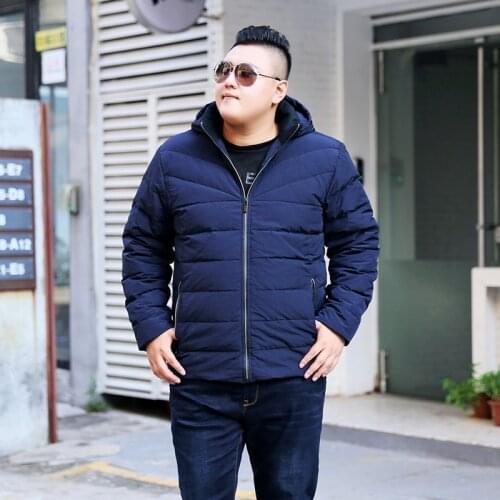 2019 New Winter jacket Mens Warm Coat Fashion Casual jacket Long Thickening Large size XL-9XL 10XL Mens Coat Wine red / Blue