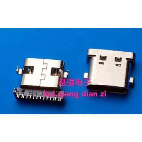 10PCS USB3.1 connector Female Type-C 16P 3.1 usb Female socket Sinking plating 8.7 all bronze