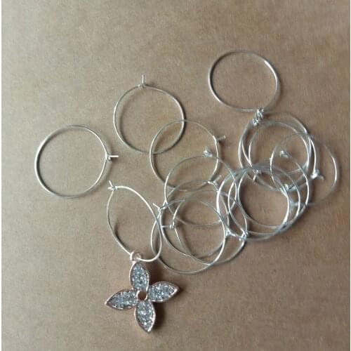 100pcs Hoop Earrings Round Big Hoop Smooth Earrings Simple Punk Style Ears Circle Charm Earrings For Women Diy Accessories