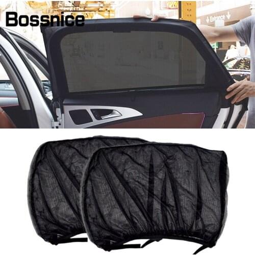 2pcs Car Styling Accessories Sun Shade Auto UV Protect Curtain Side Window Sunshade Mesh Sun Visor Protection Window Films