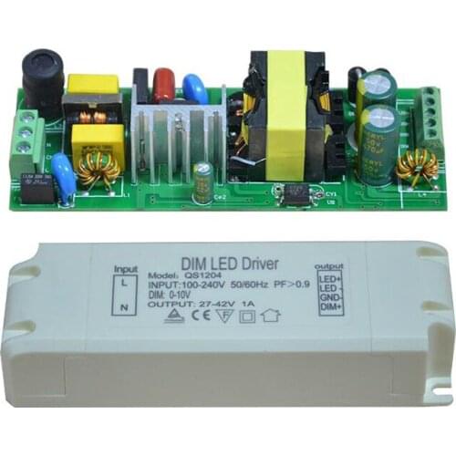 30-40W LED Drive Power Supply 1A 0-10V Dimming External Driver 5pcs