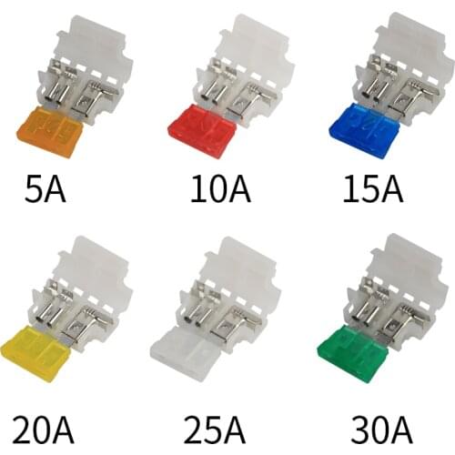 5Sets 5A 10A 15A 20A 25A 30A Auto Standard Middle Fuse Holder Boat Truck ATC ATO Blade Fuse