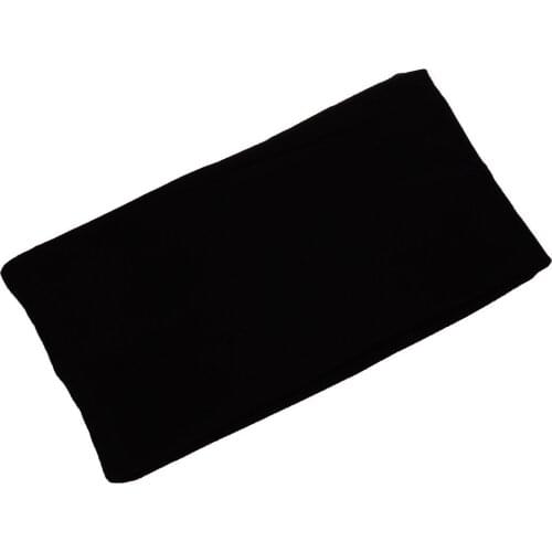 5" Women Wide Yoga Dance Sport Headband Stretch Hair Band Elastic Turban - black