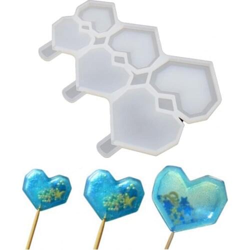 80% Hot Sales!!! Baking mold non-stick food grade diamond love lollipop silicone mold