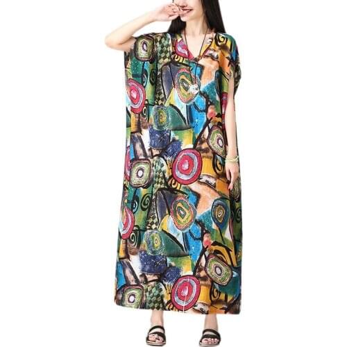 ARCSINX Fashion Womens Dress Plus Size 10XL 9XL 8XL 7XL Print Casual Summer Dresses And Sundresses Oversized Long Dress Woman