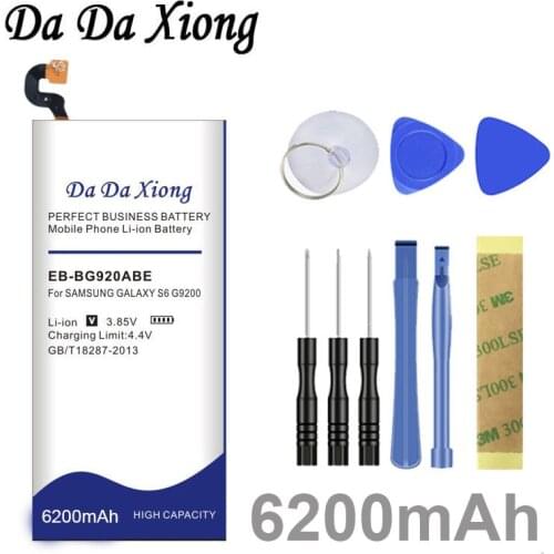 Battery 6000mAh EB-BG920ABE Li-ion Phone Battery for Samsung Galaxy S6 G9200 G920f G920i G920A G920S G920L G920K G925S