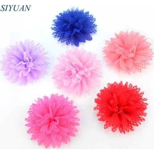 Free shipping 200pcs/lot Cute Girl Flower for Headbands Lace Sunflower Apparel Clothing Accessories MHC06