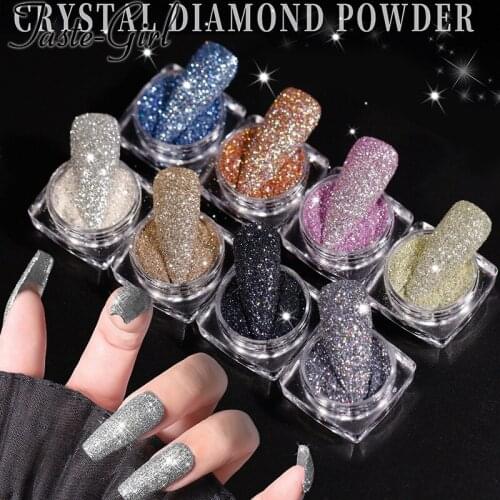 6 Color Nail Gleam Powder Super Gleam Nail Crystal Diamond Powder Bright Starlight Crystal Diamond Powder
