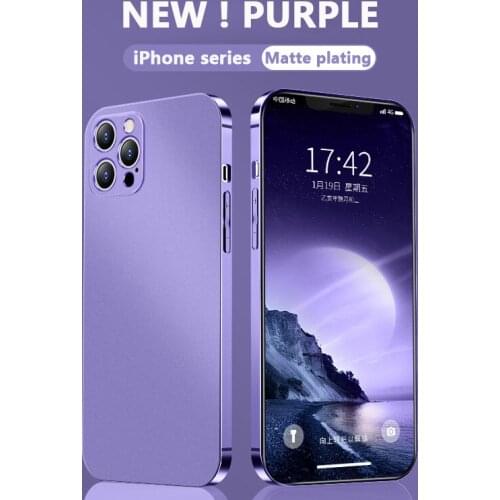 Luxury Anti-fingerprint Matte Solid Color Plating Bumper Case for IPhone 11 12 Pro Max XS XR 7 8 Plus Soft Silicone Slim Cover