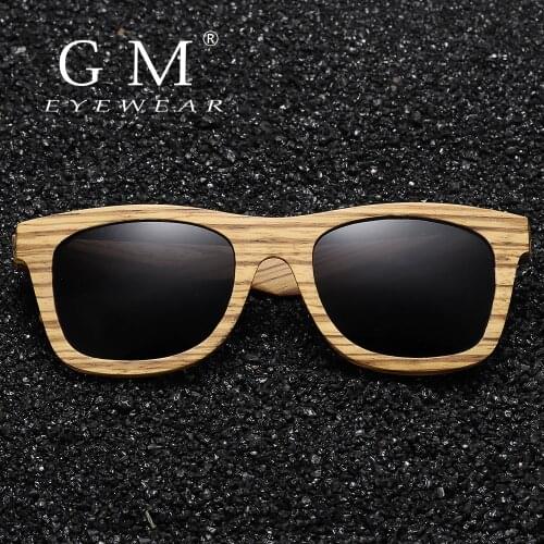 GM Zebra Wooden Sunglasses Mens and Womens Luxury Handmade Glasses Driving Fishing Sunglasses Polarized UV400