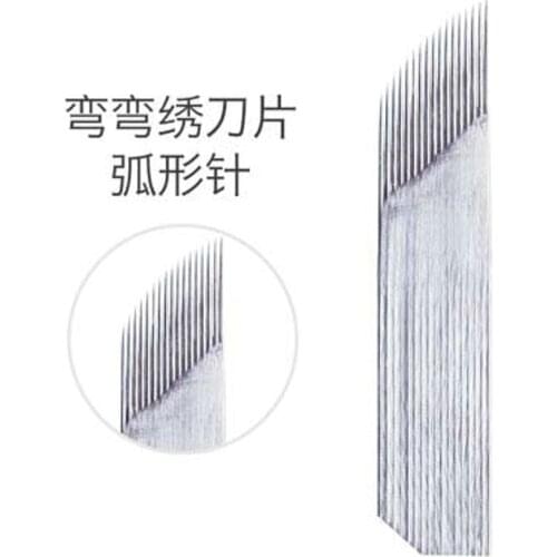 Tattoos Embroidery Tool Curved Embroidered Blade Semi-permanent Tattoo Pin Floating Eyebrow Tatoo Tools Direct Selling Sale