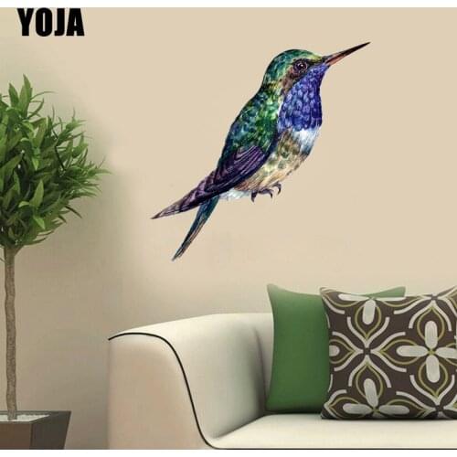 YOJA 42.3×42CM Exquisite And Gorgeous Hummingbird Cartoon Home Room Decor Wall Stickers 8WS0308