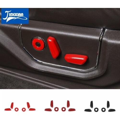JIDIXIAN Car Electric Seat Adjustment Decoration Cover Sticker for Ford F150 F-150 2015 2016 2017 2018 2019 2020 Car Accessory