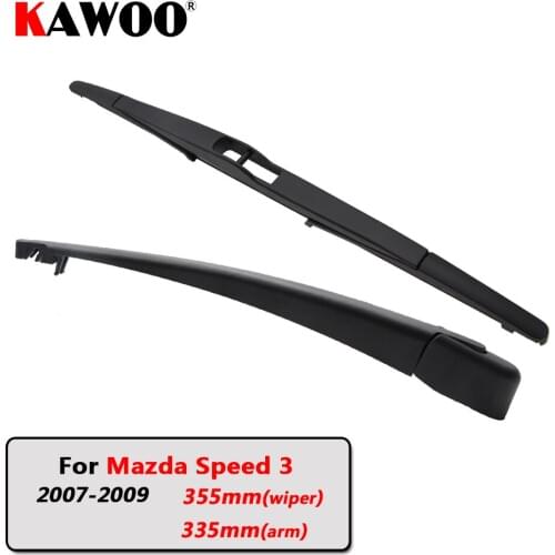 KAWOO Car Rear Wiper Blade Blades Back Window Wipers Arm For Mazda Speed 3 Hatchback (2007-2009) 355mm Auto Windscreen Blade