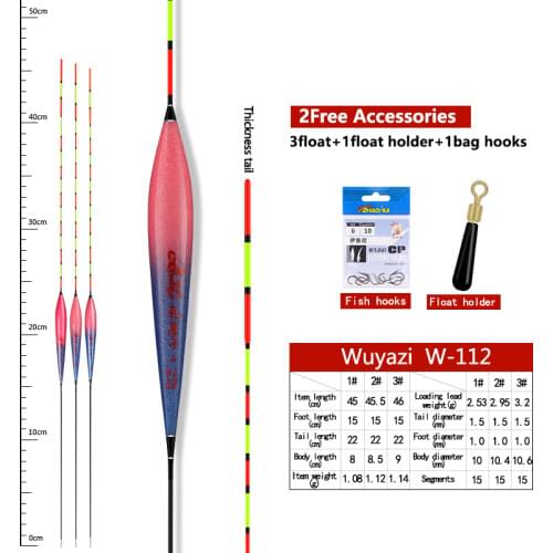 3pcs/set Composite Nano Fishing Float Vertical Buoy Fresh Water Shallow Water Fishing Bobber Big Buoyancy Fishing Accessories