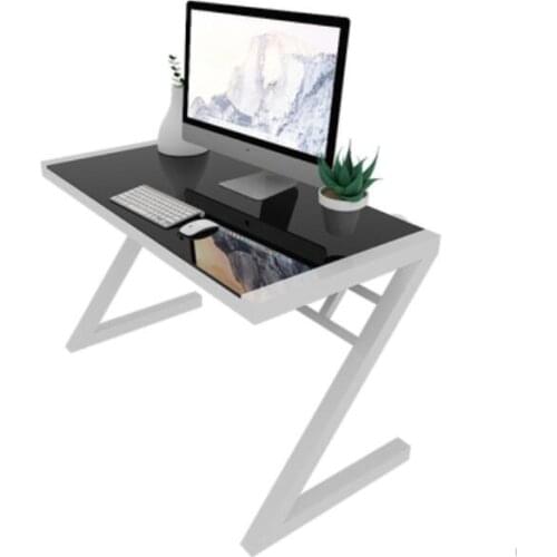 100*60*75cm Z style Computer Desk tempered glass writing desk Laptop desk