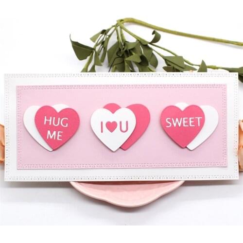 KSCRAFT Heart-shaped Metal Cutting Dies Stencils for DIY Scrapbooking Decorative Embossing DIY Paper Cards