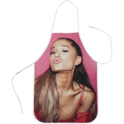 CLOOCL Singer Ariana Grande Kitchen Apron Gardening Restaurant Polyester Aprons Adult Home Cleaning Tools Bistro Baking Aprons