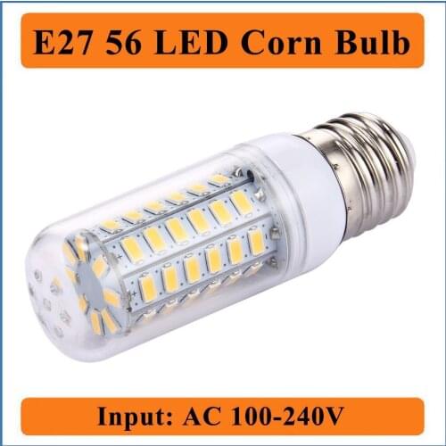 E27 56 LEDs Corn Bulbs Light Input AC100-240V 56 led Bulb Lamp Corn LED Light Chandlier Lighting For Home Decoration LED Lights