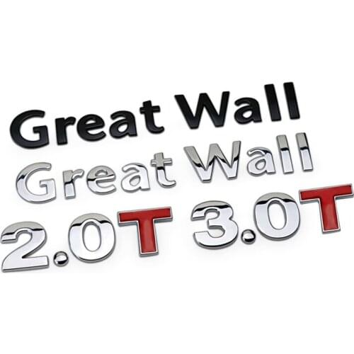 For Great Wall Hover h3 h5 h6 m4 m1 m2 c30 c50 c80 Wingle 2.0T 3.0T 3D Metal Car Tail Capacity Sticker Badge Auto Decoration